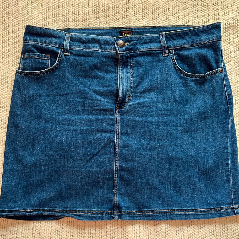 Lee Blue Stretch Denim Skort